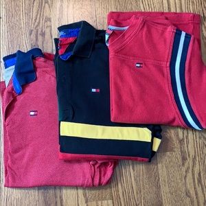 LOT of 3 boys Tommy Hilfiger LS pullovers sz M